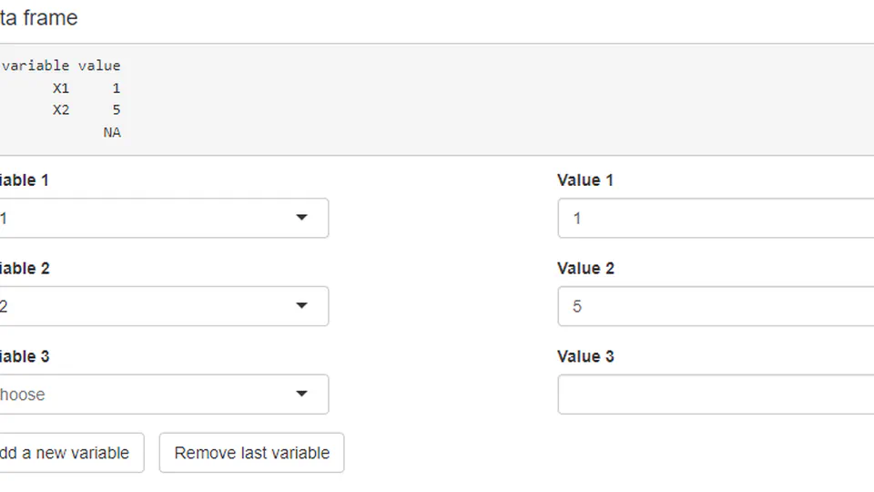 Shiny App to Dinamically Add/Remove variables to a data frame.